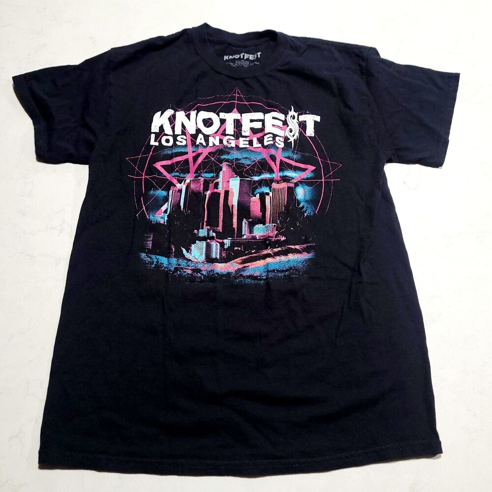 KNOTFEST 2021 Los Angeles SLIPKNOT Metal Band LA ‘21 Concert T Shirt Medium EUC